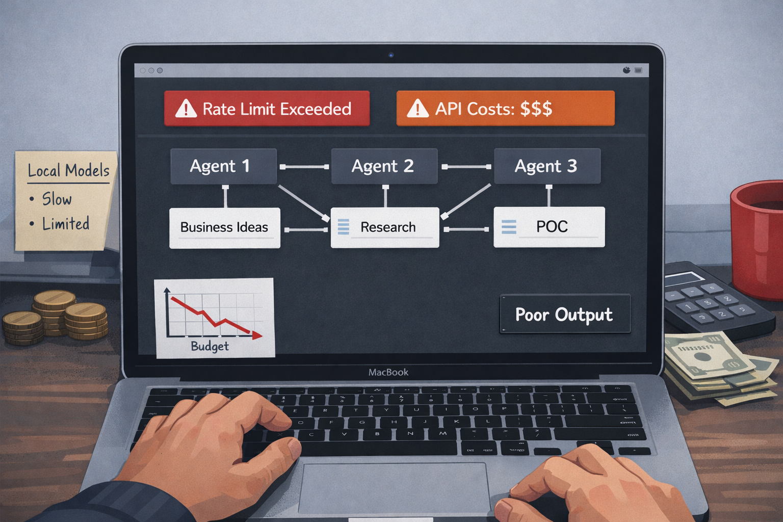 Illustration problématique avec repo CrewAI business_opportunity